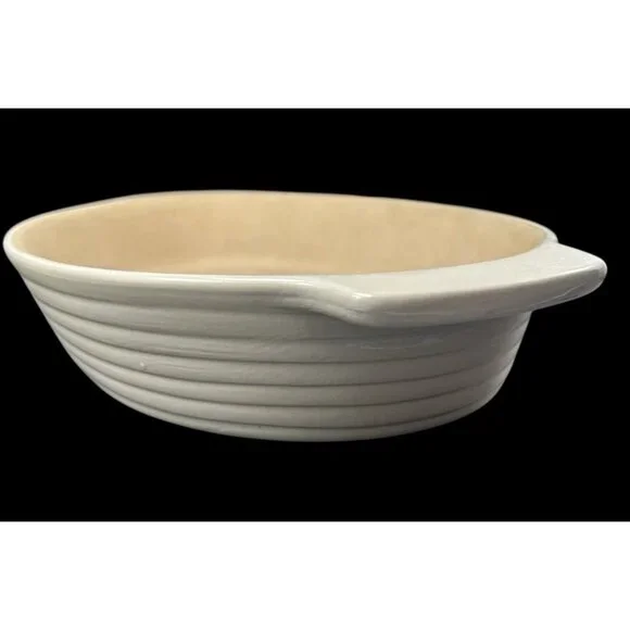 Beige Oval Stoneware Baking Roaster Pan 13x9" Pampered Chef Heritage Collection - Picture 2 of 8